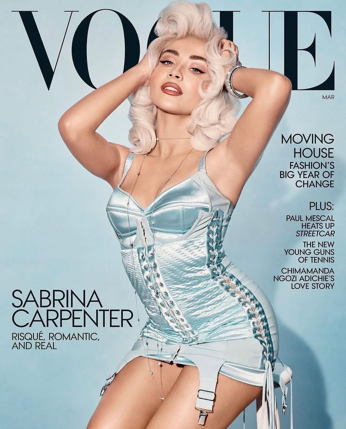 Sabrina Carpenter in Dolce & Gabbana on the cover of Vogue